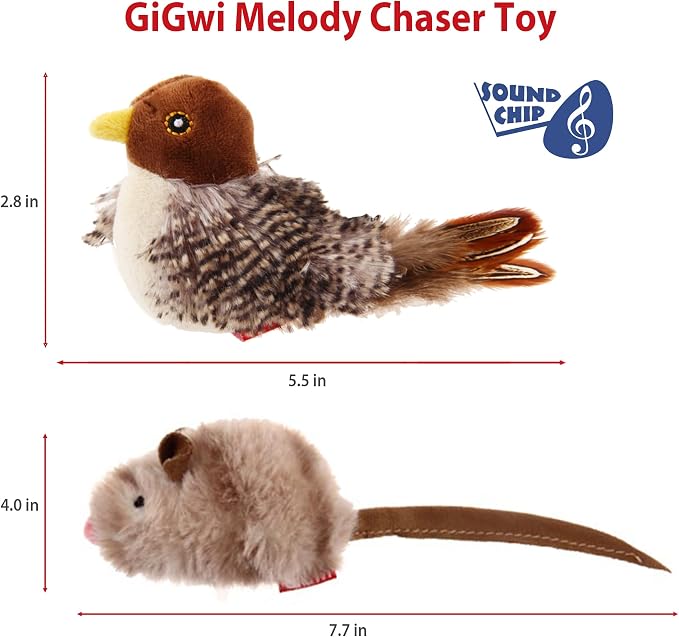 Interactive Chirping Bird Cat Toy