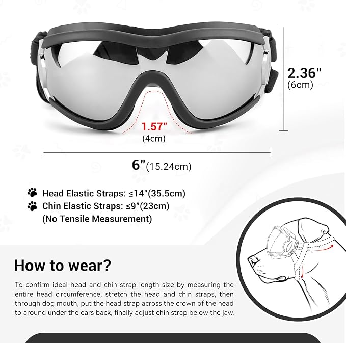 Dog Goggles — UV & Wind Protection