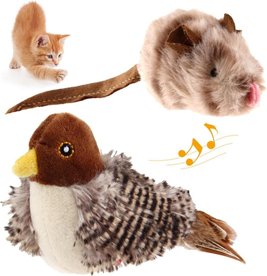 Interactive Chirping Bird Cat Toy