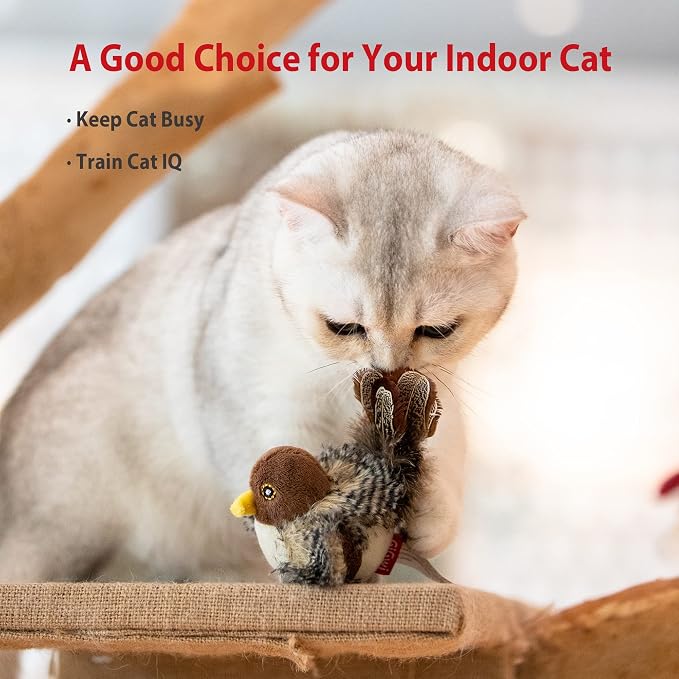 Interactive Chirping Bird Cat Toy